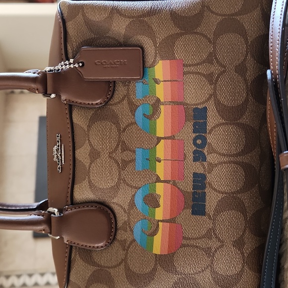 Coach Rowan Signature Rainbow Logo Satchel/Crossbody π - Picture 3 of 16